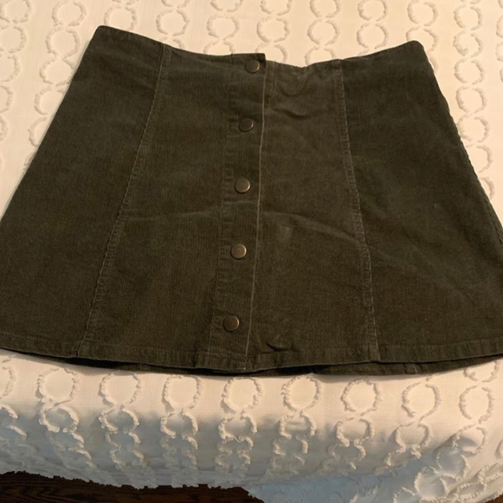 Green Buttonup skirt